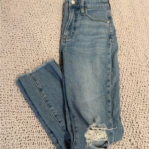 Madewell Light Blue Distressed Skinny Jeans Size 24